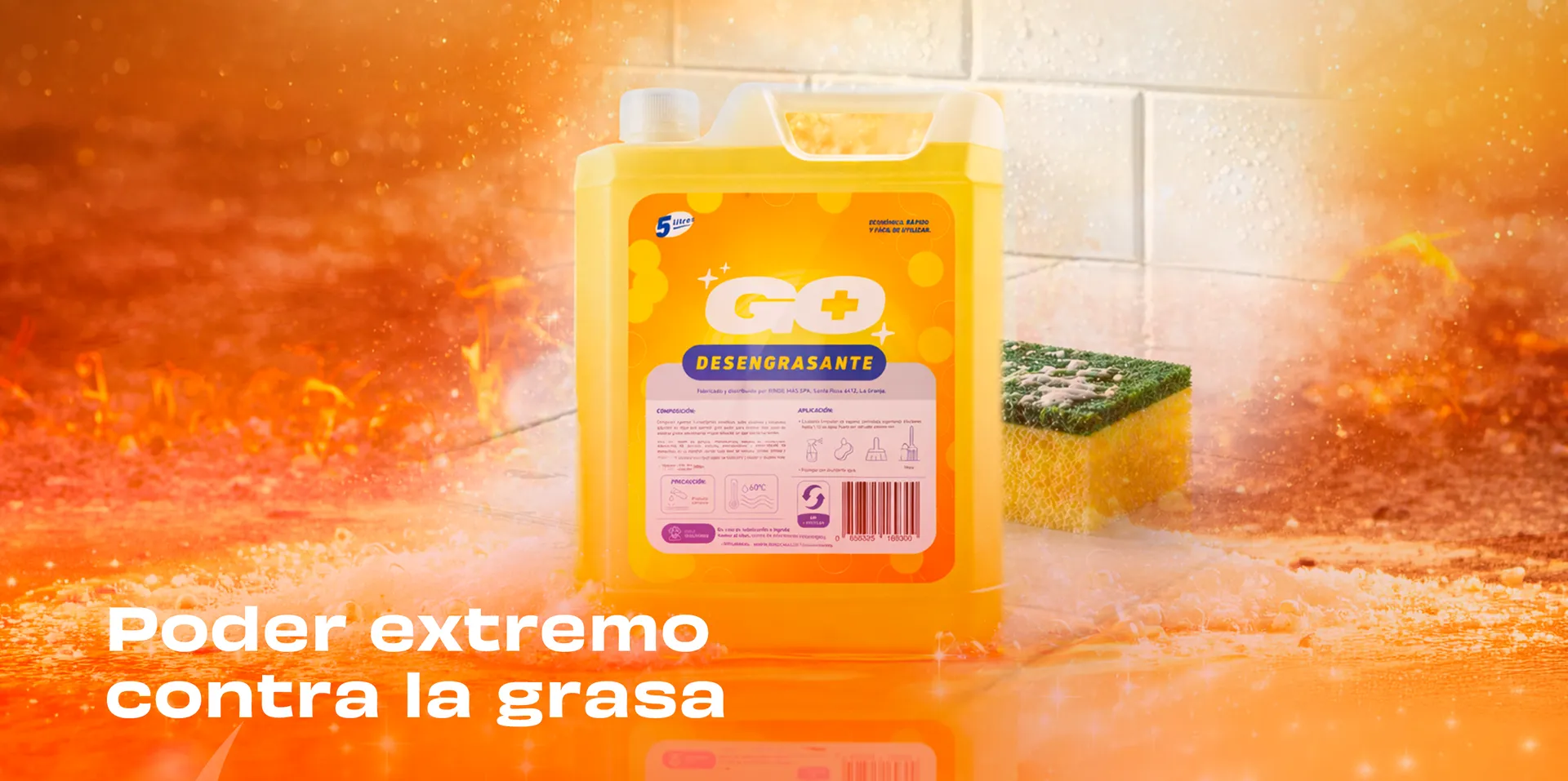 Desengrasante GO+ 5 litros — poder extremo contra la grasa