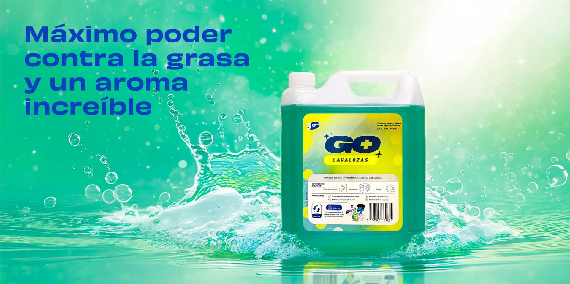Lavalozas GO+ 5 litros — máximo poder contra la grasa y un aroma increíble